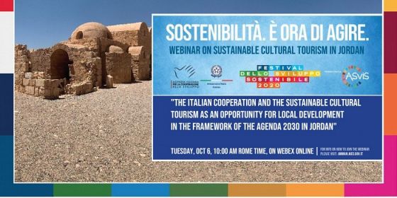 WEBINAR: The Italian Cooperation and the Sustainable Cultural Tourism as an opportunity for local development in the framework of the Agenda 2030 in Jordan