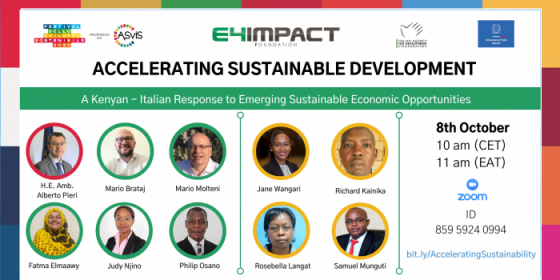 Accelerating Sustainable Development: Italian contribution to entrepreneurial innovation in Kenya.